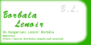 borbala lenoir business card